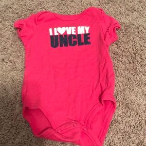 Carter’s 9M I Love My Uncle Short Sleeve Onesie